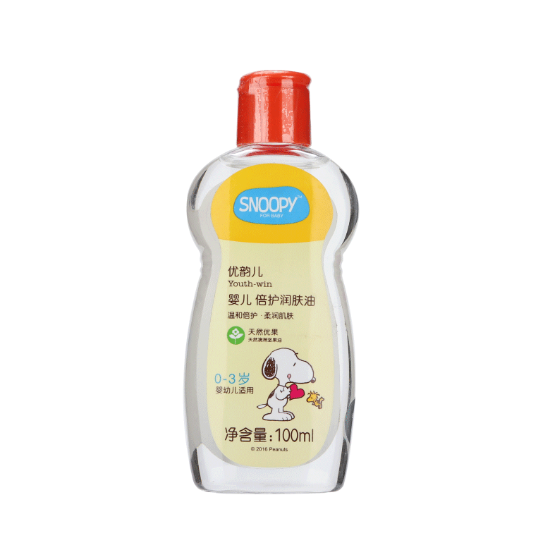 SNOOPY嬰兒倍護潤膚油 正面